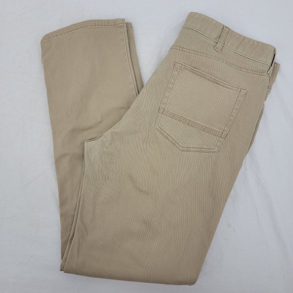 Iron Co. Jeans Iron Co 5 Pocket Straight Leg Jeans Tan Mens 34x32